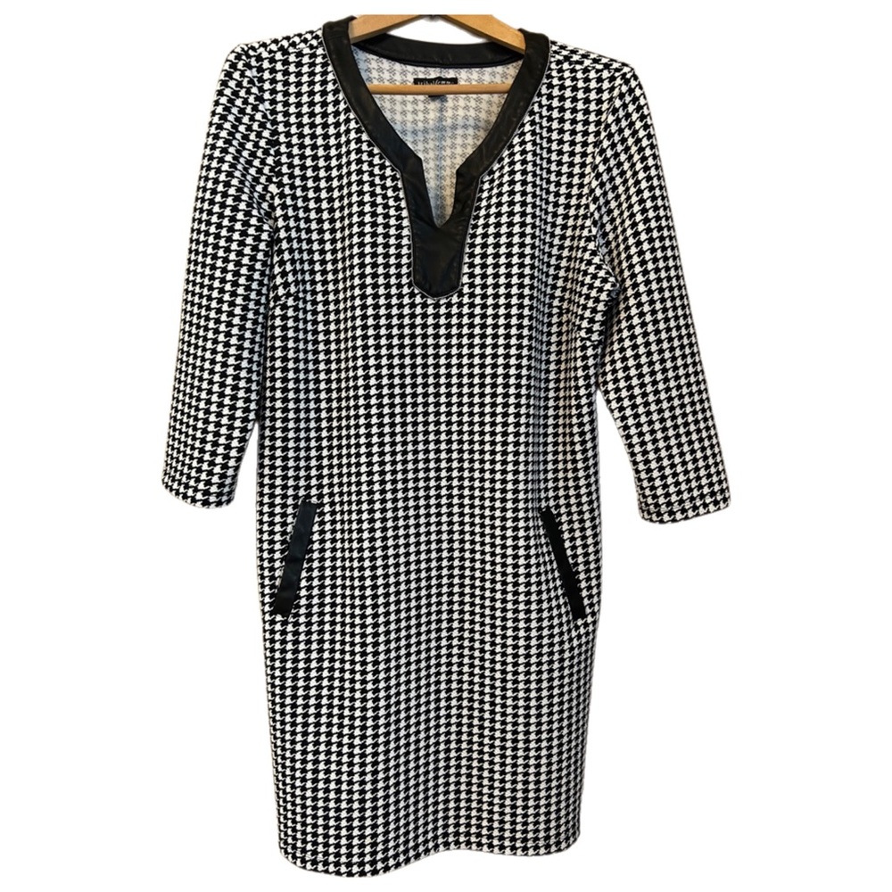 Tribal femme Houndstooth Pattern Dress, Size XL